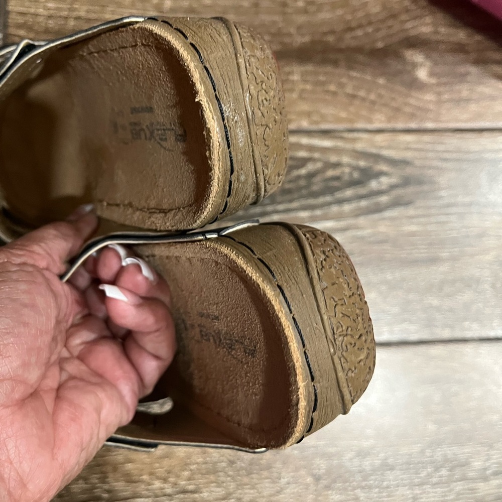 Nwot Flexus By Spring Step Black Open Toe Comfort… - image 6